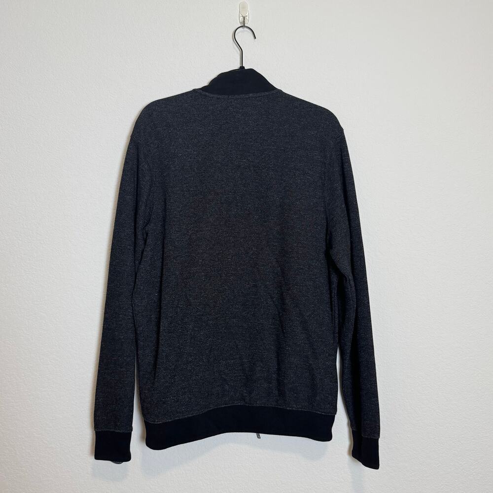 Cremieux Classic Medium Charcoal Knit Full Zip Pocket Sweater Jacket, M - Picture 3 of 10